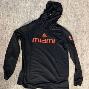 NWT Adidas Warm Weather Hoodie Miami Hurricanes - Size Medium